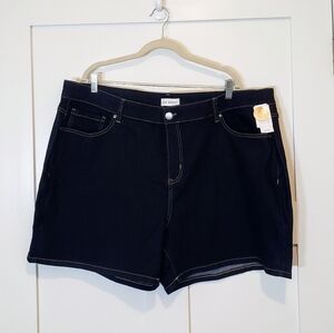 Lane Bryant Flex Magic Waistband Mid-Rise Girlfriend Shorts Darkwash Siz…